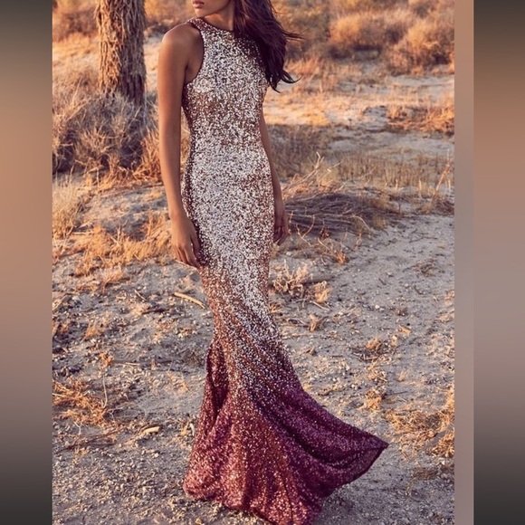 Lulus ombré sequin gown - Picture 3 of 13